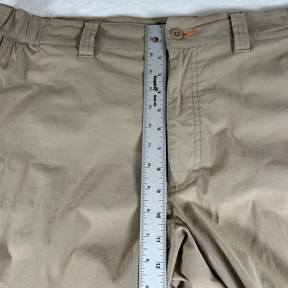 Orvis Pants Mens 39x32 Beige Nylon Stretch Cargo Hiking Travel Lightweight Tech - Picture 6 of 13